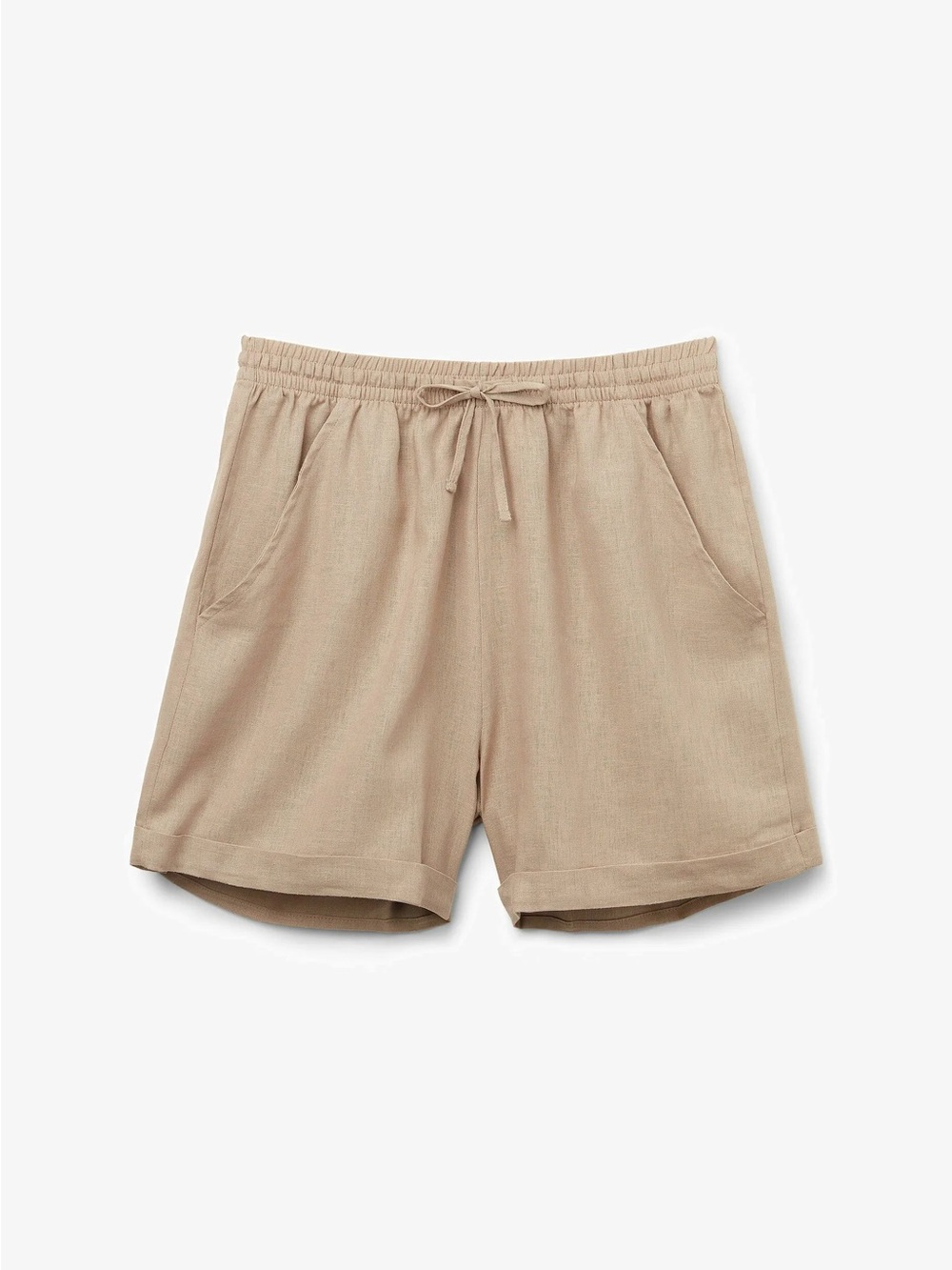 Women's Lightweight Swim Coverup Shorts - Tan